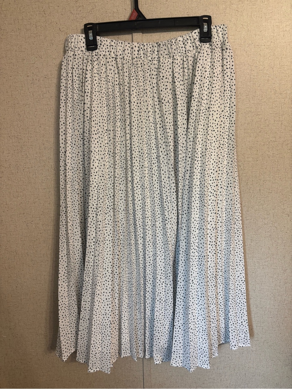 a new day White Skirt with gray Spots Elastic Waistband